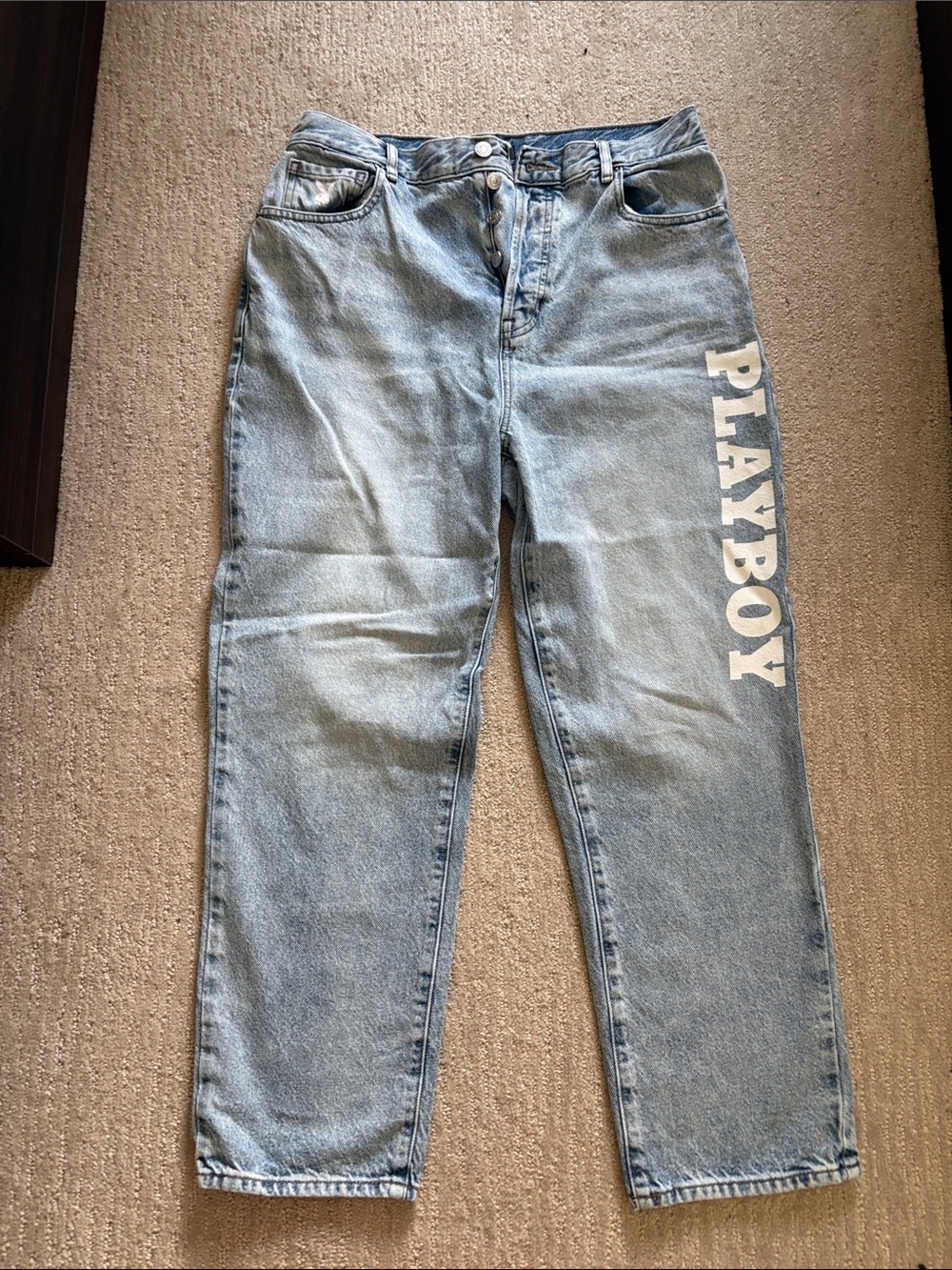 PLAYBOY Light Blue Denim Jeans with Side Logo